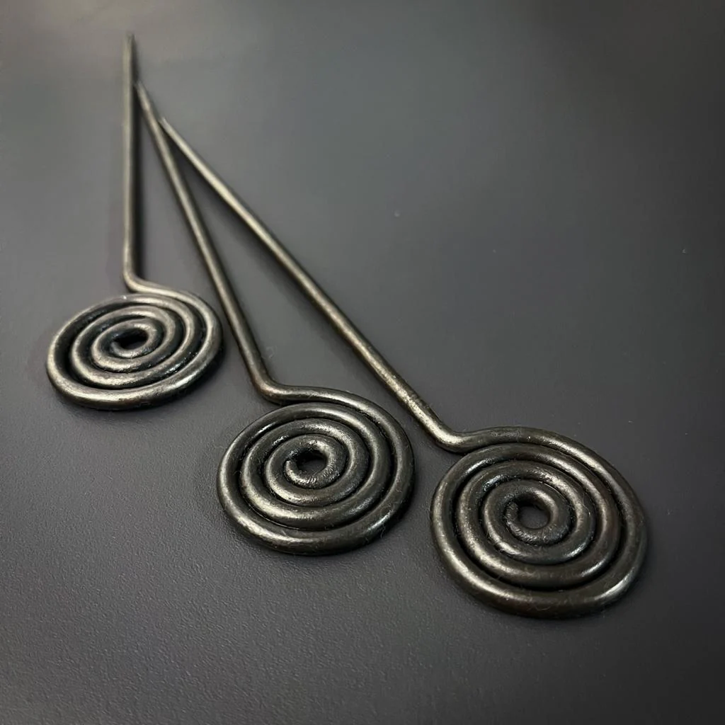 Hand-Forged Steel Pins - Set of Three - Image 3