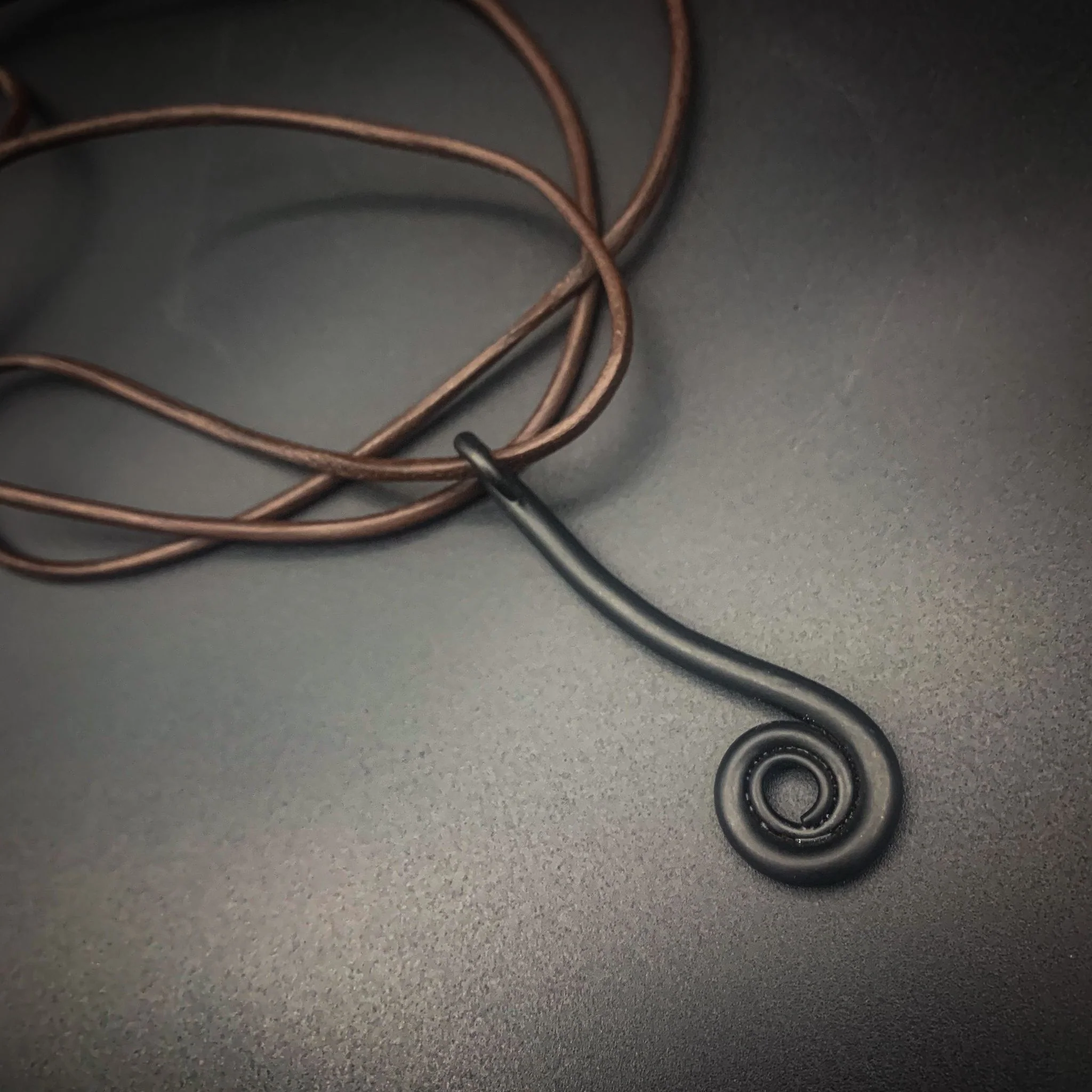 Matte Black Spiral Pendants - Image 3