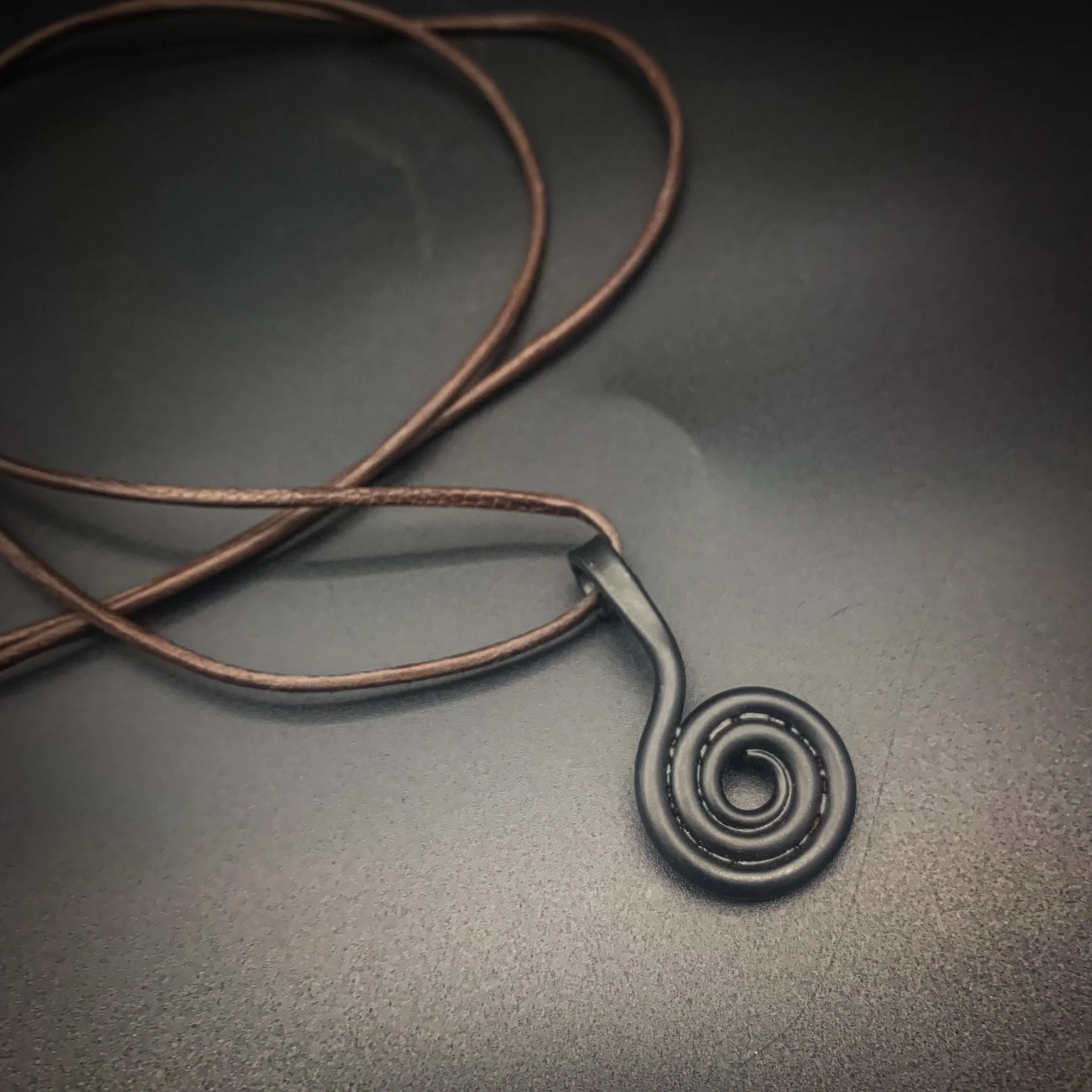 Matte Black Spiral Pendants - Image 4