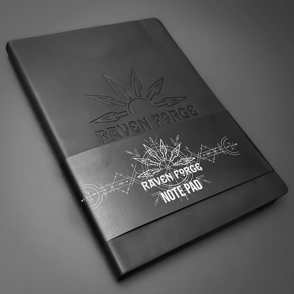 Soft-Touch Embossed Raven Forge Notebook - Image 3